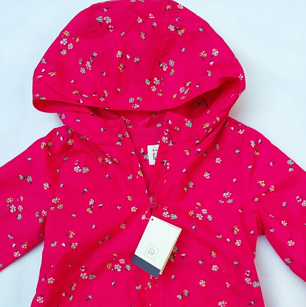 Baby Gap Girls Rain Jacket Floral & Pink SZ:2Years - Picture 2 of 8